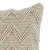 20 x 20 Cotton Accent Pillow with Chevron Beaded Details, Set of 4, Cream