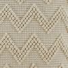 20 x 20 Cotton Accent Pillow with Chevron Beaded Details, Set of 4, Cream