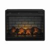 31.25 Inch Metal Fireplace Inset with 7 Level Temperature Setting, Black
