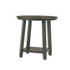 3 Piece Occasional Table Set with Open Bottom Shelf, Antique Gray