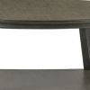 3 Piece Occasional Table Set with Open Bottom Shelf, Antique Gray