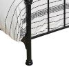 Open Tubular Frame Metal Queen Bed, Black
