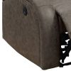 40 Inch Leatherette Power Recliner with USB Port, Brown