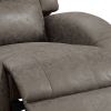 40 Inch Leatherette Power Recliner with USB Port, Brown
