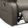 41 Inch Leatherette Power Recliner with USB Port, Gray