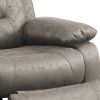 41 Inch Leatherette Power Recliner with USB Port, Gray