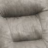 41 Inch Leatherette Power Recliner with USB Port, Gray