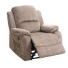 39 Inch Fabric Power Recliner with USB Port, Brown