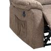 39 Inch Fabric Power Recliner with USB Port, Brown