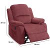 39 Inch Fabric Power Recliner with USB Port, Red