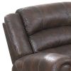 Leatherette Manual Motion Recliner with Tufted Back, Brown