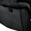 Fabric Upholstered Power Recliner with Pillow Arms, Gray