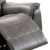 Fabric Manual Recliner Chair with Pillow Top Arms, Gray