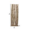 78 Inch Elongated Bamboo Branch Pattern Single Panel Screen, Brown