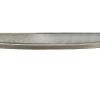 Semicircular Glass Top Sofa Table with Sleek Tapered Legs, Silver