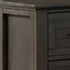 2 Drawer Wooden Nightstand with Plank Style Front, Brown
