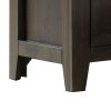 2 Drawer Wooden Nightstand with Plank Style Front, Brown
