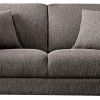 54 Inches Loveseat with Fabric Padded Seat and Metal Legs, Gray