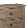 2 Drawer Wooden Nightstand with USB Slot, Gray
