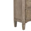 2 Drawer Wooden Nightstand with USB Slot, Gray