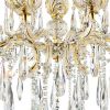 8 Light Metal Chandelier with Crystal Accents, Gold