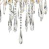 8 Light Metal Chandelier with Crystal Accents, Gold