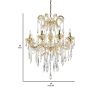 8 Light Metal Chandelier with Crystal Accents, Gold