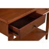 Console Table with 2 Drawers and Angled Legs, Brown
