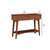 Console Table with 2 Drawers and Angled Legs, Brown