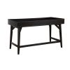Writing Desk with 3 Drawers and Angled Legs, Black