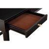 Writing Desk with 3 Drawers and Angled Legs, Black