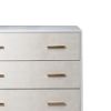 Emily 37 Inch Wood Tall Dresser Chest, 4 Drawers, Gold Handles, White