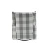 35 Inch Accent Swivel Chair, Glider, Checkered Fabric, Light Gray