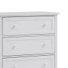 Mio 46 Inch 4 Drawer Tall Dresser Chest, Solid Wood, Glossy White