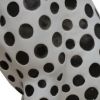 Cid 24 Inch Modern Polyresin Leopard Sculpture Decor, Dotted, White, Black