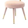 Cid 21 Inch Modern Glam Accent Chair, Round Backrest, Set of 2, Pink Velvet