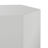 Cid Keli 15 Inch Modular End Table, Small, Glossy, Light Gray