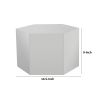 Cid Keli 15 Inch Modular End Table, Small, Glossy, Light Gray
