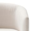 Cid 24 Inch Modern Dinning Chair, Stain Resistant Velvet and Brass, Beige