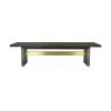 Cid Coe 71 Inch Modern Dining Bench, Wood Seat, Concrete Base, Gray