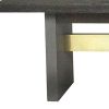 Cid Coe 71 Inch Modern Dining Bench, Wood Seat, Concrete Base, Gray