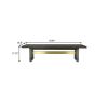 Cid Coe 71 Inch Modern Dining Bench, Wood Seat, Concrete Base, Gray