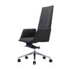 Cid 24 Inch Modern Office Chair, Knee Tilt, Sleek Tall Back, Black