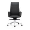 Cid 24 Inch Modern Office Chair, Knee Tilt, Sleek Tall Back, Black