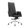 Cid 24 Inch Modern Office Chair, Knee Tilt, Sleek Tall Back, Black
