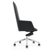 Cid 24 Inch Modern Office Chair, Knee Tilt, Sleek Tall Back, Black