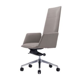 Cid 24 Inch Modern Office Chair, Knee Tilt, Sleek Tall Back, Gray