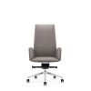 Cid 24 Inch Modern Office Chair, Knee Tilt, Sleek Tall Back, Gray
