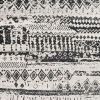 Zofi 10 x 8 Soft Fabric Floor Area Rug, Washable, Classic Aztec Pattern, Black, White
