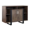 Zale 47 Inch Wood Buffet Sideboard Console, 1 Cabinet, Sled Base, Brown